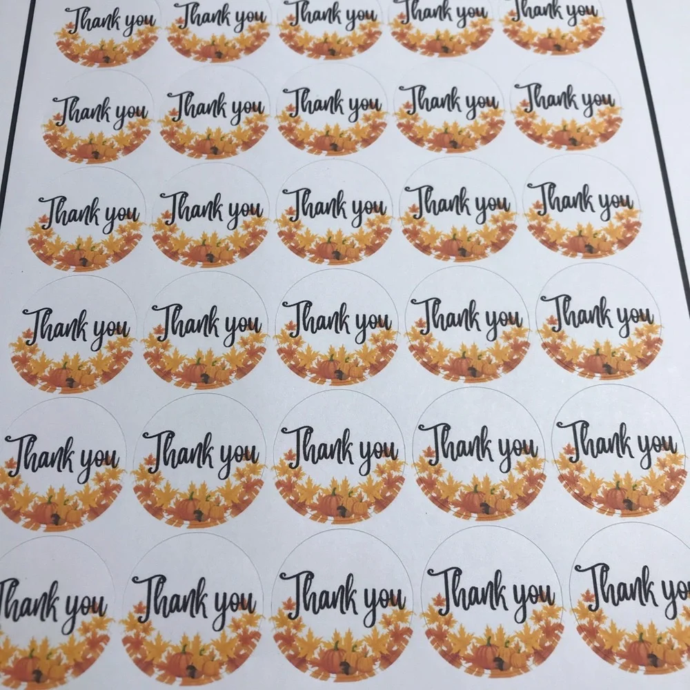 5 random choice mystery pick thank you sticker sheets
